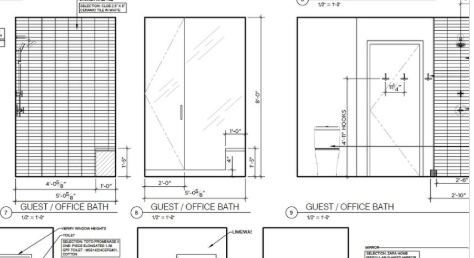 Guest bath elevation drawing